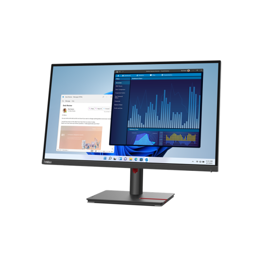 Monitor Lenovo ThinkVision T27h-30, QHD IPS, 16:9, Brightness: 350 nits, Contrast ratio: 1000:1, Response time: 4 ms / 6 ms , Connectors: 1x HDMI 2.0, 1x DP 1.4, 1x DP Out, 1x USB-C 3.2 Gen 1