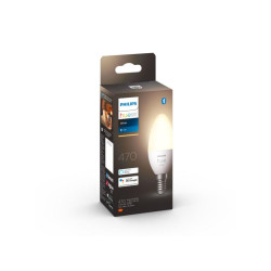 Bec LED inteligent Philips Hue B39, Bluetooth, E14, 5.5W, 470 lm, lumina calda (2700K)