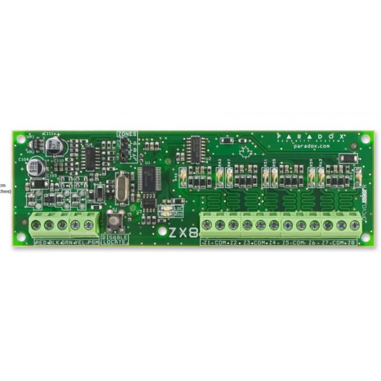 Modul de extensie Paradox, 8 zone cablate + 1xPGM Modul de extensie Paradox, 8 zone cablate + 1xPGM