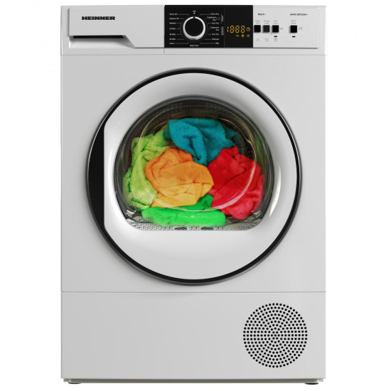 Uscator de rufe cu pompa de caldura Heinner HHPD-V8T1CHA++, Capacitate incarcare 8kg, Clasa energetica A++, 15 programe de uscare, Display LED, Program rapid camasi 20 min, Program expres 34 min, Program Baby Care, Functie Start intarziat, Functie anti-si Uscator de rufe cu pompa de caldura Heinner HHPD-V8T1CHA++, Capacitate incarcare 8kg, Clasa energetica A++, 15 programe de uscare, Display LED, Program rapid camasi 20 min, Program expres 34 min, Program Baby Care, Functie Start intarziat, Functie anti-si