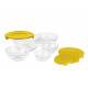 SET 5 BOLURI DE STICLA CU CAPAC,GALBEN,VANORA HOME SET 5 BOLURI DE STICLA CU CAPAC,GALBEN,VANORA HOME