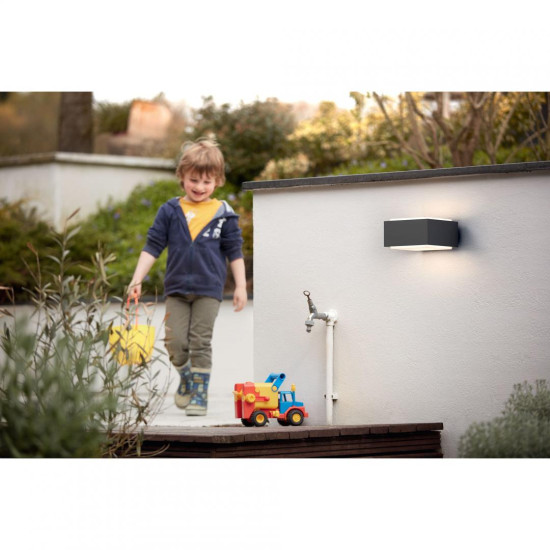 Aplica pentru exterior Philips Hedgehog, 1xE27, max 42W, IP44, 182x160x91mm, Antracit Aplica pentru exterior Philips Hedgehog, 1xE27, max 42W, IP44, 182x160x91mm, Antracit