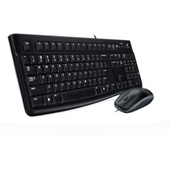 Kit Logitech MK120, USB 2.0, negru