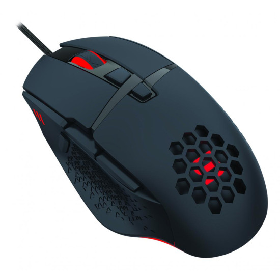 Mouse gaming Serioux Tobis, Senzor Sunplus 192, 1000-6400 DPI, switch HUANO, pana la 20 milioane de click-uri, 8 Butoane, 3 moduri de iluminare RGB, cablu USB 1.5M, plug and play, compatibil cu Windows 2000/XP/9X/VISTA/7/8/10