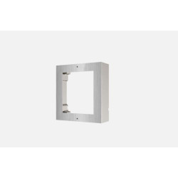 Panou frontal pentru un modul videointerfon modular Hikvision DS-KD- ACW1/S; montare aplicata; material otel inoxidabil; dimensiuni: 117mm x 1 07mm x4mm;