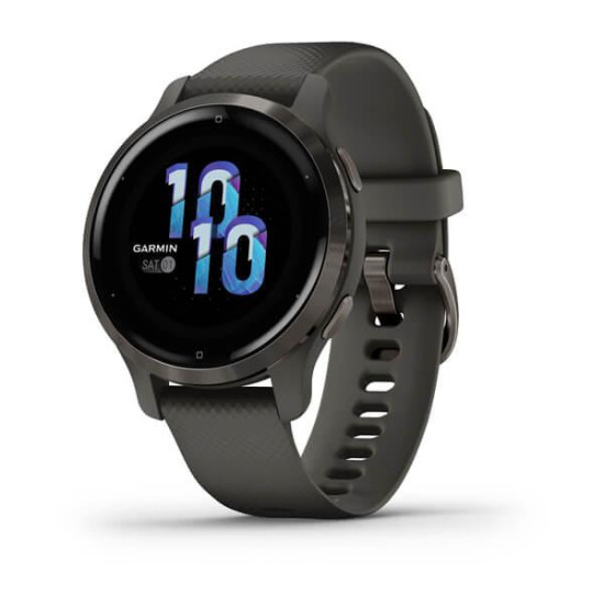 Ceas Smartwatch Garmin Venu 2S, GPS Wi-Fi, Grey + Slate