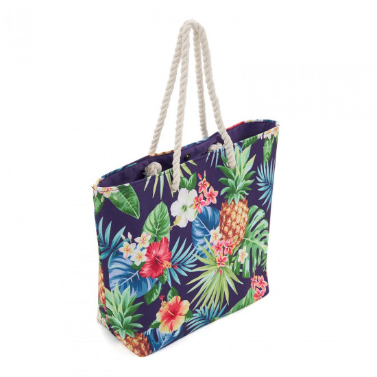 Geanta plaja Tropical, diverse decoruri Dimensiune: 50X38HX35X15.cm Material : panza tesuta canvas din poliester cu imprimeu digital Geanta plaja Tropical, diverse decoruri Dimensiune: 50X38HX35X15.cm Material : panza tesuta canvas din poliester cu imprimeu digital