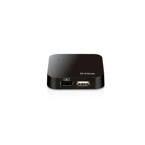 Hub USB D-Link DUB-H4, 4 porturi USB 2.0, negru