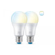 2 Becuri LED inteligente WiZ Connected Whites A60, Wi-Fi, E27, 8W (60W), 806 lm, lumina alba (2700-6500K), compatibil Google Assistant/Alexa/Siri