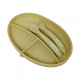 Set farfurie si lingurita silicon, olive Set farfurie si lingurita silicon, olive