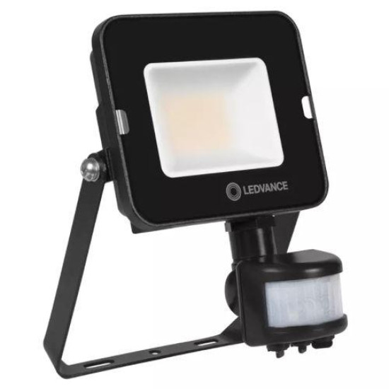 Proiector LED cu senzor de miscare si lumina Ledvance Compact, 20W, 220- 240V, 2000 lm, lumina neutra (4000K), IP65/IK06, 165x53x122mm, aluminiu, Negru