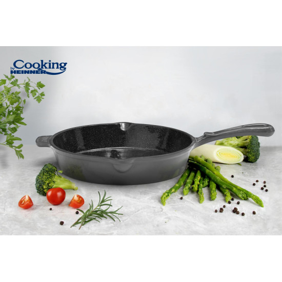 TIGAIE FONTA EMAILATA 26 x 5 CM, MARBLE GREY, COOKING BY HEINNER TIGAIE FONTA EMAILATA 26 x 5 CM, MARBLE GREY, COOKING BY HEINNER