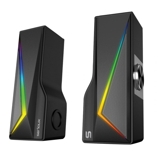 Boxe gaming 2.0 Blys RGB, functie Dual Mode Bluetooth , putere: 3W x 2, impedanță: 4Ω, frecvență: 200Hz - 16KHz, sensibilitate: 650mv±50mv, alimentare: DC5V / 1A, S/N:≥85dB, dimensiunea driverului: 2 inch x 2, Conexiune: 3.5mm jack TRS, RGB : 6 moduri de Boxe gaming 2.0 Blys RGB, functie Dual Mode Bluetooth , putere: 3W x 2, impedanță: 4Ω, frecvență: 200Hz - 16KHz, sensibilitate: 650mv±50mv, alimentare: DC5V / 1A, S/N:≥85dB, dimensiunea driverului: 2 inch x 2, Conexiune: 3.5mm jack TRS, RGB : 6 moduri de