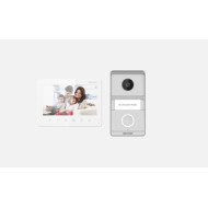Kit videointerfon analog Hikvision DS-KIS101-P/Surface, conectare usoara pe 2 fire, plug & play. Kitul este format din: post exterior -1 buc ( 1 buton de apelare, camera color 2MP HD, rezolutie: 1024x600, audio: microfon si difuzor incorporat, IP65, IK7,i