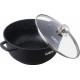 SEMIOALA ALUMINIU TURNAT +CAPAC, 36 CM X 16 CM, 13.5 L, DARK LINE, COOKING  BY HEINNER