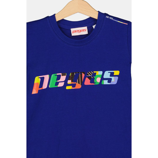 TRICOU LOGO MULTICOLOR COPII ROYAL BLUE-12 TRICOU LOGO MULTICOLOR COPII ROYAL BLUE-12