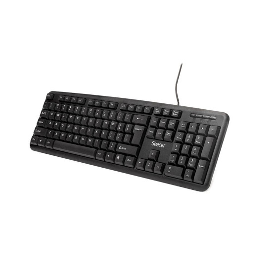 Tastatura Spacer SPKB-S62 cu fir, USB, 104 taste, anti-spill, negru Tastatura Spacer SPKB-S62 cu fir, USB, 104 taste, anti-spill, negru