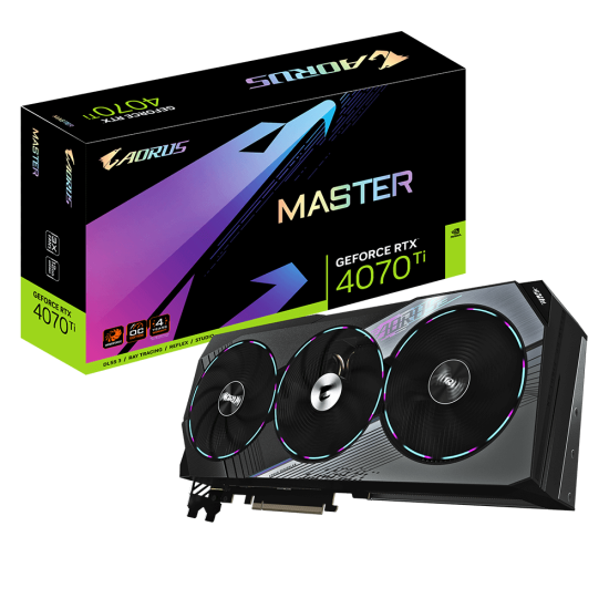 Placa video Gigabyte AORUS GeForce RTX 4070 Ti MASTER 12G Placa video Gigabyte AORUS GeForce RTX 4070 Ti MASTER 12G