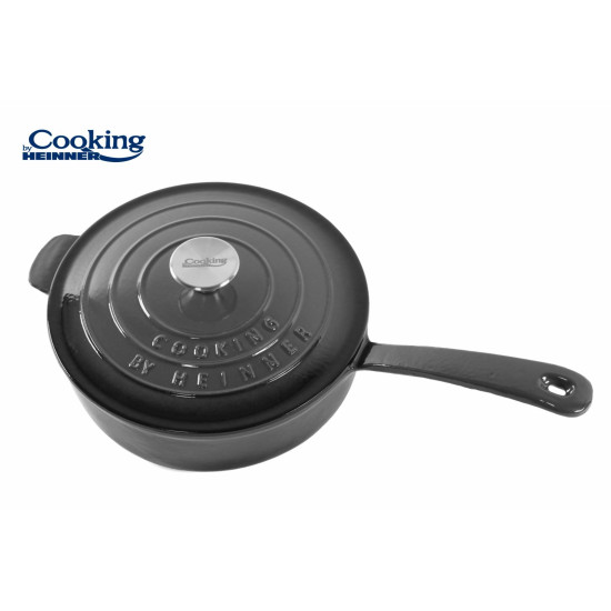 TIGAIE ADANCA FONTA EMAILATA + CAPAC 24 X 8 CM, 2.5 L, MARBLE GREY, COOKING BY HEINNER TIGAIE ADANCA FONTA EMAILATA + CAPAC 24 X 8 CM, 2.5 L, MARBLE GREY, COOKING BY HEINNER