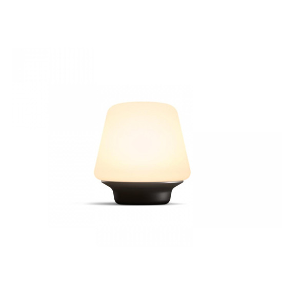 Lampa LED Philips Hue Wellness, Bluetooth, E27, 6W (60W), 806 lm, lumina alba (2200-6500K), IP20, 18.6cm, Sticla, Negru, Intrerupator cu variator inclus
