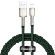 CABLU alimentare si date Baseus Cafule Metal, Fast Charging Data Cable pt. smartphone, USB la Lightning Iphone 2.4A, 2m, verde