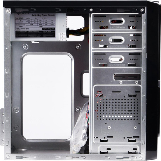Carcasa Spacer Moon, ATX, MidTower, Gaming, sursa 450 (230W for 450W Desktop PC), USB 2.0 x 4, Jack 3.5mm x 2, „SPC-MOON” Carcasa Spacer Moon, ATX, MidTower, Gaming, sursa 450 (230W for 450W Desktop PC), USB 2.0 x 4, Jack 3.5mm x 2, „SPC-MOON”