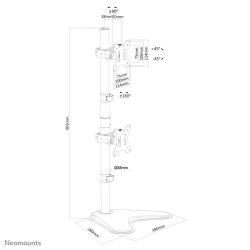 Suport Monitor de Birou Dual, Neomounts by Newstar FPMA-D550DDVBLACK, 10