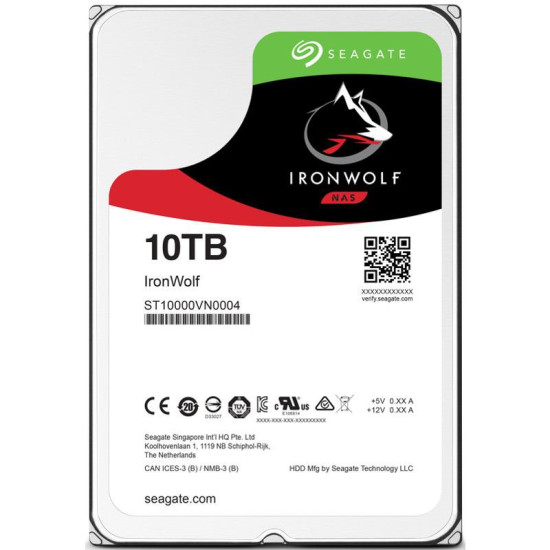 HDD intern Seagate IronWolf, 10TB, 7200rpm, SATA III HDD intern Seagate IronWolf, 10TB, 7200rpm, SATA III