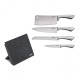 SET CUTITE DE BUCATARIE, 5 PIESE,SILVER SET CUTITE DE BUCATARIE, 5 PIESE,SILVER