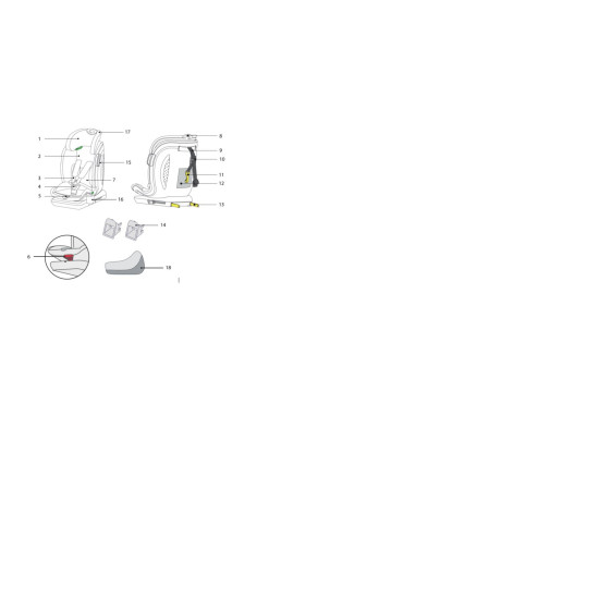 Scaun auto U-Grow,isofix,76-150 cm,negru Scaun auto U-Grow,isofix,76-150 cm,negru