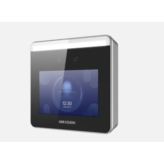 Terminal access control cu face recognition Hikvision DS-K1T331, alerta de purtare a mastilor de protectie pe fata, capacitate pana la maxim 1000 de imagini faciale, 1500 carduri( cu conectare a unui cititor de card extern), 150000 evenimente,  configurar