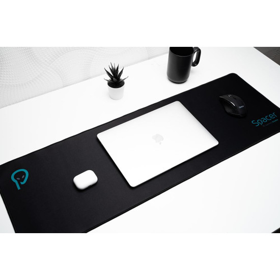 MOUSE PAD SPACER SP-PAD-GAME-B-BK, cauciuc si material textil, 900x300x3mm, negru