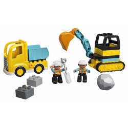 CAMION SI EXCAVATOR PE SENILE,LEGO 10931