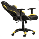 Scaun gaming X by Serioux, Torin, ajustabil, piele sintetica, piston pe gaz, manere reglabile, baza stea cu 5 picioare, greutate maxima admisa 150Kg, perne detasabile, negru si galben