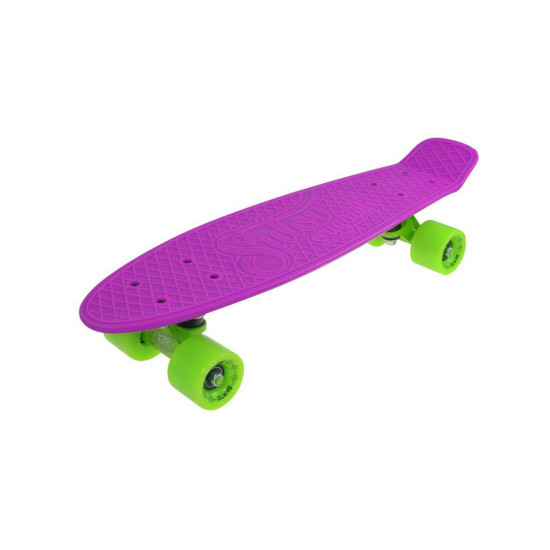 SKATE PENNY SLV DOLCE, PLACA PLASTIC PP 56X15 CM, ROTI PU 60X45MM, DURITATE 85A, RULMENTI ABEC 7 CHROME, SASIU ALUMINIU 8.3 CM, CAPACITATE 100 KG, CULOARE MOV VERDE