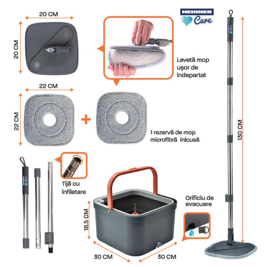 SET CURATENIE MOP ROTATIV MEGA CLEAN