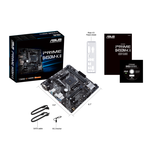 Placa de baza Asus PRIME B450M-K II, Socket AM4
