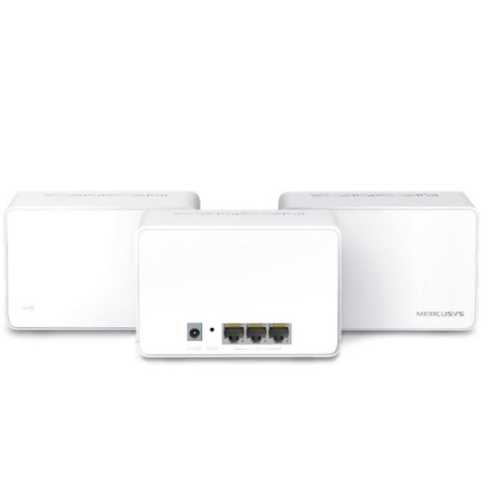 Mercusys AX3000 Whole Home Wi-Fi system HALO H80X(3-PACK),wi-fi 6 Dual-Band, Standarde Wireless: IEEE 802.11ax/ac/n/a 5 GHz, IEEE 802.11ax/n/b/g 2.4 GHz, viteza wireless: 2402 Mbps on 5 GHz, 574 Mbps on 2.4 GHz, Securitate wireless: WPA-PSK/WPA2-PSK/WPA3,