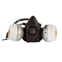 Kit half-mask reutilizabil HM501 cu 2 filtre A2P3 - Protecție împotriva spray-urilor/vopselelor/lacurilor