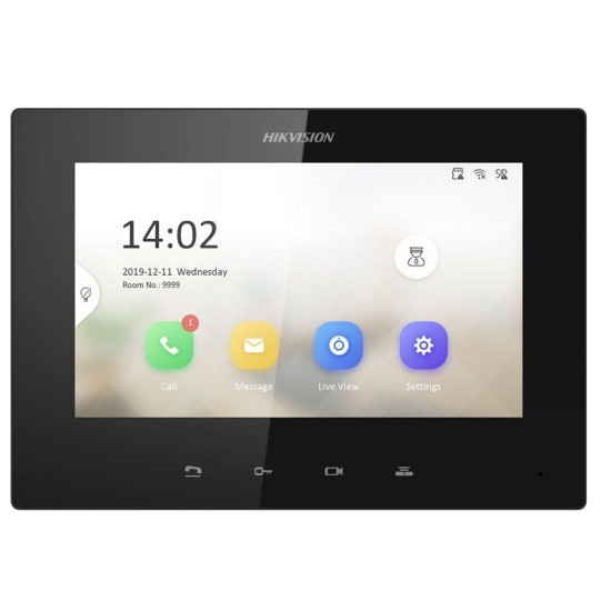 Monitor videointerfon 7inch color Hikvision DS-KH6320-LE1(B)LCD Resolution 1024 × 600, ROM 32 MB, RAM 128 MB, Audio compression standard G.711 U, G.711 A,Event capacity 200 alarm records,2 MB RAM reserved for events, Linked doorphone capacity 17 IP doorph Monitor videointerfon 7inch color Hikvision DS-KH6320-LE1(B)LCD Resolution 1024 × 600, ROM 32 MB, RAM 128 MB, Audio compression standard G.711 U, G.711 A,Event capacity 200 alarm records,2 MB RAM reserved for events, Linked doorphone capacity 17 IP doorph