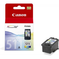 Cartus cerneala Canon CL-511, color, capacitate 9ml / 245 pagini, pentru Canon Pixma IP2700, Pixma MP230, Pixma MP240, Pixma MP250, Pixma MP260, Pixma MP270, Pixma MP280, Pixma MP282, Pixma MP480, Pixma MP490, Pixma MP495, Pixma MX320, Pixma MX330, Pixma 