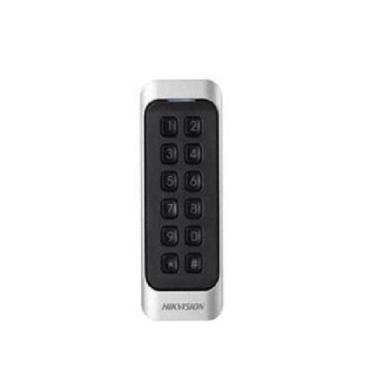 Cititor de card cu tastatura Hikvision DS-K1107AEK, citeste carduri cu frecventa de 125 KHz, distanta citire: <= 50 mm, RS-485, Wiegand (W26/W34) protocol si protocol OSDP, indicator de stare si alimentare, buzzer incorporat, tamper, alimentare 12VDC, IP6 Cititor de card cu tastatura Hikvision DS-K1107AEK, citeste carduri cu frecventa de 125 KHz, distanta citire: <= 50 mm, RS-485, Wiegand (W26/W34) protocol si protocol OSDP, indicator de stare si alimentare, buzzer incorporat, tamper, alimentare 12VDC, IP6