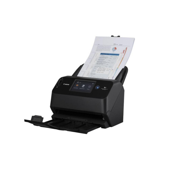 Scanner Canon DR-S130, dimensiune A4, tip sheetfed, viteza scanare: 30ppm alb-negru si color, duplex, rezolutie optica 600dpi, ADF 60 coli, senzor CIS, software: ISIS / TWAIN Driver (Windows 8.1 / 10. Windows Server 2012 R2 /2016 / 2019) CaptureOnTouch Pr