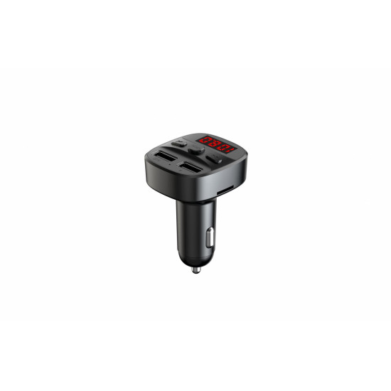 Modulator FM Serioux ABFM60, Bluetooth 5.0 , raza actiune de până la 5 m, voltaj intrare: 1x DC 12V/24V ,2 porturi USB: 1x USB DC5V 2.4A Max 1 x USB audio (pana la 32 GB), slot MicroSD (pana la 32 GB), format muzica: MP3/WMA/WAV, frecvența FM: 87.5MHz - 1