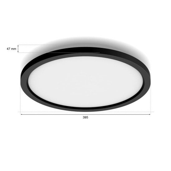 AURELLE HUE PANEL RD BLACK 21W