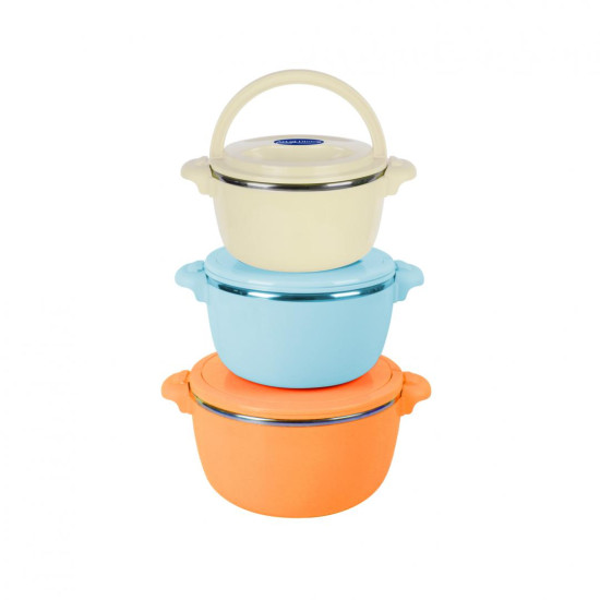 SET 3 CASEROLE TERMICE 2+4+6L,BELLY ORANGE, ART OF DINING BY HEINNER SET 3 CASEROLE TERMICE 2+4+6L,BELLY ORANGE, ART OF DINING BY HEINNER