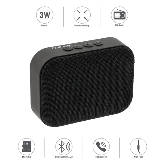 Boxa portabila Bluetooth Tellur Callisto 3W, negru