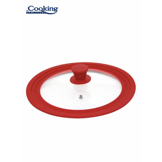 CAPAC STICLA CU MARGINE DIN SILICON AJUSTABILA PE 3 DIMENSIUNI 16/18/20 CM, COOKING BY HEINNER