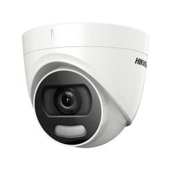 Camera supraveghere Turbo HD dome Hikvision DS-2CE72HFT-F28(2.8mm); 5MP, ColorVU - vizualizare imagini color pe timp de noapte, 5 MP CMOS, rezolutie: 2560 × 1944@@20fps, iluminare: 0.0005 Lux @ (F1.0, AGC ON), 0 Lux cu  lumina alba, lentila fixa: 2.8mm, d