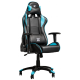 Scaun gaming X by Serioux, Torin, ajustabil, piele sintetica, piston pe gaz, manere reglabile, baza stea cu 5 picioare, greutate maxima admisa 150Kg, perne detasabile, negru si albastru